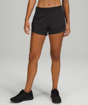 Lululemon Essential Run HR Short 4 Negros | 325786QGX