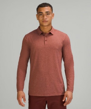 Lululemon Evolution Long Sleeve Polo Shirt Marrom | 567349DIR