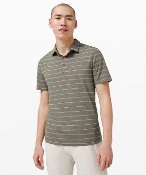 Lululemon Evolution Short Sleeve Polo Shirt Grises Verde Oliva Verde Oliva Claro | 357468KRJ