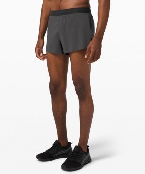 Lululemon Fast and Free Reflective Short 3 Grises Oscuro | 192387AEU