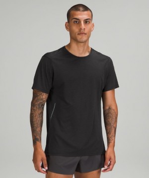 Lululemon Fast and Free Short Sleeve Shirt Recycled Negros Negros | 483176BZV