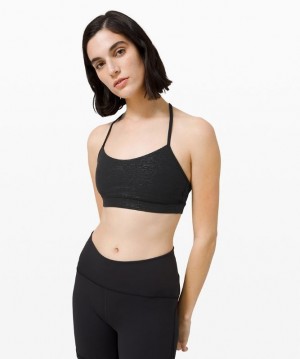 Lululemon Flow Y Bra Nulu Emboss Negros | 506427ERZ