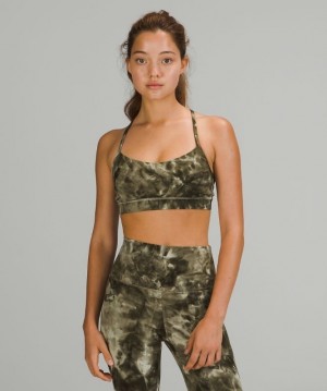 Lululemon Flow Y Bra Nulu Verde Oliva Claro | 062589UYJ