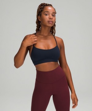 Lululemon Flow Y Nulu Bra Light Support Azul Marino | 630825AJB