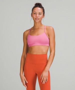 Lululemon Flow Y Nulu Bra Light Support Rosas | 512306DFO