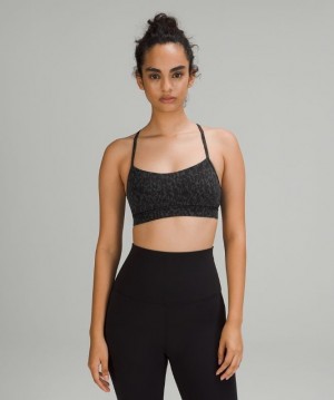Lululemon Flow Y Nulu Bra Light Support Leopardo Camuflados Negros Multicolor | 435817WLR