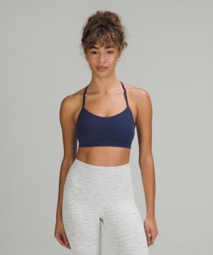 Lululemon Flow Y Nulu Bra Light Support Night Sea | 318620REI