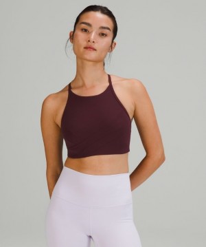 Lululemon Flow Y Wrap-Front High-Neck Bra Light Support Cassis | 984601UJL