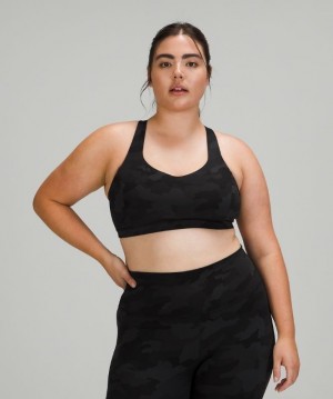 Lululemon Free to Be Serene Bra Light Support, C/D Cup Camuflados Negros Multicolor | 712835BKF