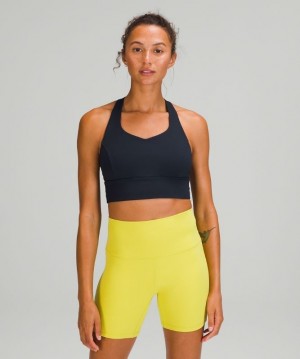 Lululemon Free to Be Serene Bra Longline Light Support, C/D Cup Azul Marino | 319627JKW