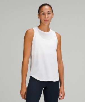 Lululemon High Neck Run and Train Tank Blancos | 231058VYA