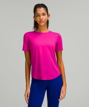 Lululemon High Neck Running and Training T-Shirt Ripened Raspberry | 701456ZHU