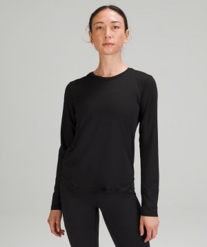 Lululemon High Neck Running and Training Long Sleeve Shirt Negros | 641028EIN