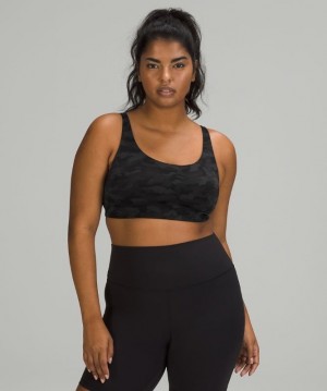 Lululemon In Alignment Straight-Strap Bra C/D Camuflados Negros Multicolor | 698143TJA