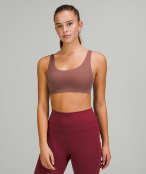 Lululemon In Alignment Straight-Strap Bra A/B Smoky Topaz | 632749FPE