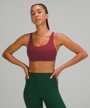Lululemon In Alignment Straight-Strap Bra C/D Vino | 502817RBQ