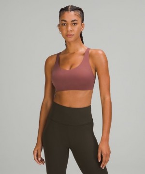Lululemon In Alignment Straight-Strap Bra C/D Smoky Topaz | 974830CZE