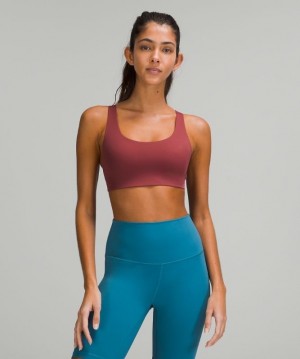 Lululemon In Alignment Straight-Strap Bra A/B Vino | 735169JHD