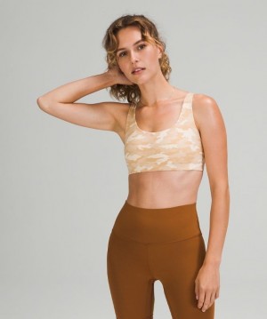 Lululemon In Alignment Straight Strap Bra Light Support Camuflados Marrom Multicolor | 692045VCS
