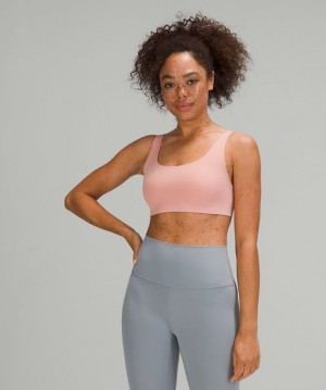 Lululemon In Alignment Straight Strap Bra Light Support Rosas | 078694BGJ