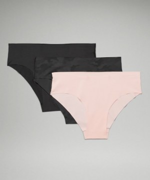 Lululemon InvisiWear Cheeky Bikini 3 Pack Camuflados Negros Multicolor Rosas Blancos Negros | 324870KHJ