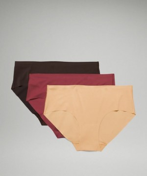 Lululemon InvisiWear Hipster 3P Vino Marrom | 786034NDI