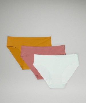 Lululemon InvisiWear Mid-Rise Bikini Underwear 3 Pack Dorados Marrom | 973518IUT