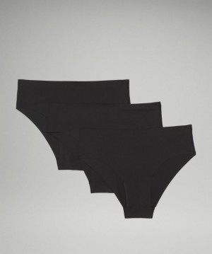 Lululemon InvisiWear Mid Rise Cheeky Bikini Underwear 3 Pack Negros | 623784QWG