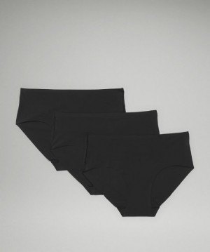 Lululemon InvisiWear Mid Rise Hipster Underwear 3 Pack Negros | 543769KYX