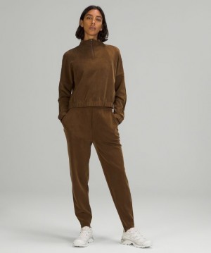 Lululemon Lab Cropped Half-Zip Azules | 938172JHC