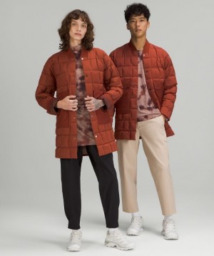 Lululemon Lab Geo Quilted Down Jacket Marrom | 941782HFC