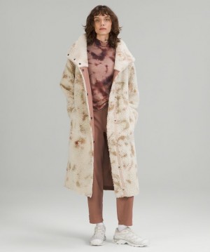 Lululemon Lab Textured Fleece Coat Blancos Marrom | 156349WJE