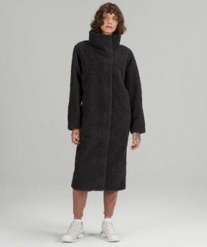 Lululemon Lab Textured Fleece Coat Negros | 973208QFC