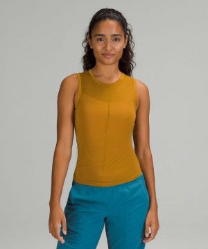 Lululemon Lightweight Jersey Tank Top Dorados Marrom | 073261ZVJ