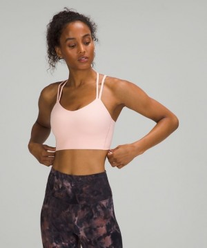 Lululemon Like a Cloud Long-Line Bra B/C Rosas Blancos | 237485KMD