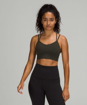 Lululemon Like a Cloud Long-Line Bra B/C Verde Oliva Oscuro | 854032NLJ