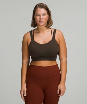 Lululemon Like a Cloud Longline Bra Light Support Verde Oliva Oscuro | 142698JLY