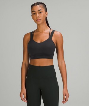 Lululemon Like a Cloud Longline Bra Light Support Negros | 063289BXV