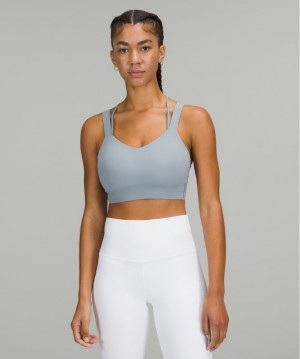 Lululemon Like a Cloud Longline Bra Light Support Chambray | 786901EKL