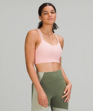 Lululemon Like a Cloud Ribbed Longline Bra Light Support Rosas | 189746DAJ