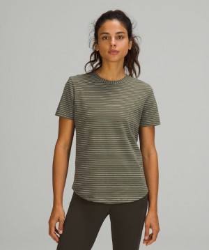 Lululemon Love Crew Short Sleeve T-Shirt Verde Oliva Blancos | 176295IER