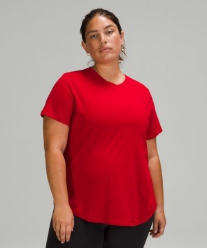 Lululemon Love Crew Short Sleeve T-Shirt Rojos Oscuro | 148506SRU