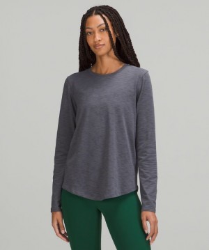 Lululemon Love Long Sleeve Negros Grises Oscuro | 380542MWO