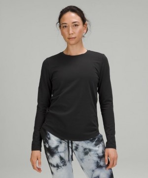 Lululemon Love Long Sleeve Negros | 659780COX