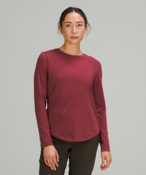 Lululemon Love Long Sleeve Shirt Vino | 689513FZQ