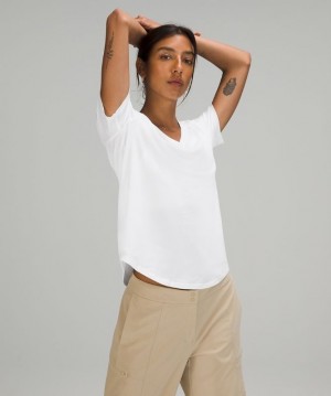 Lululemon Love V-Neck T-Shirt Blancos | 501374ONK