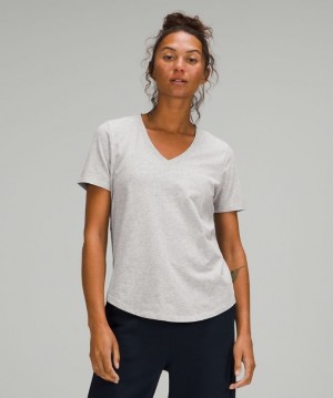 Lululemon Love V-Neck T-Shirt Grises Claro | 618754DFN