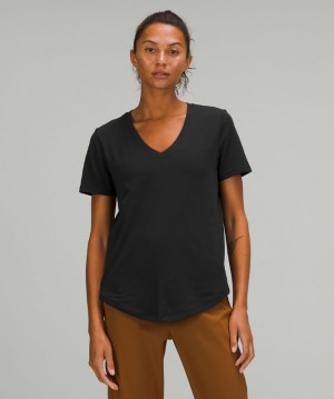 Lululemon Love V-Neck T-Shirt Negros | 823157XWA
