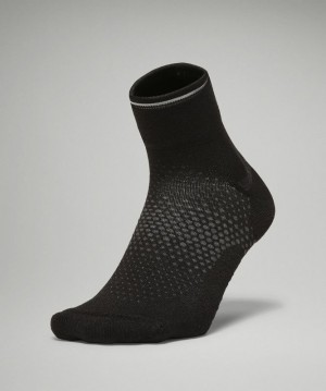Lululemon MacroPillow Ankle Running Sock Medium Cushioning Negros | 685427ECF