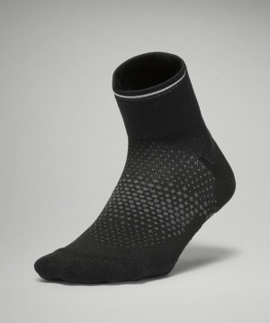Lululemon MacroPillow Ankle Running Sock Medium Cushioning Negros | 568932SYJ